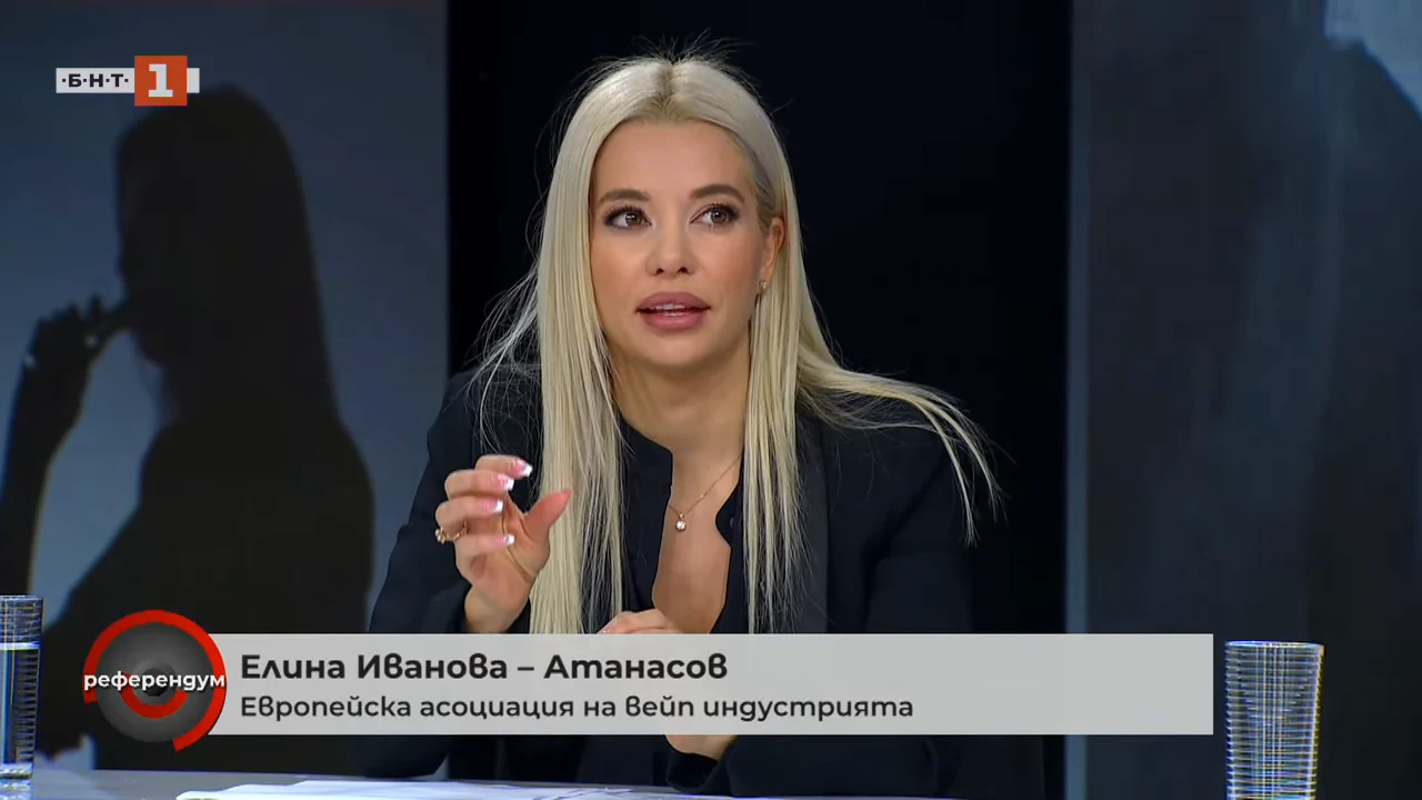Elina Ivanova-Atanassov in the BNT Referendum studio